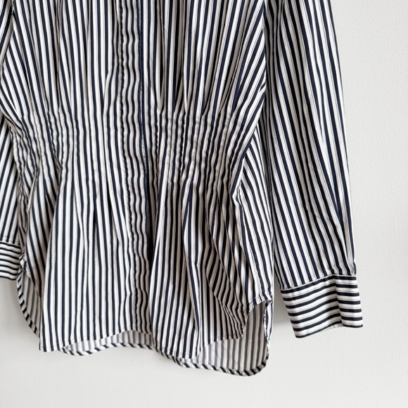 COS • Waisted Striped Shirt in Navy/White Stripe - Picture 7 of 15